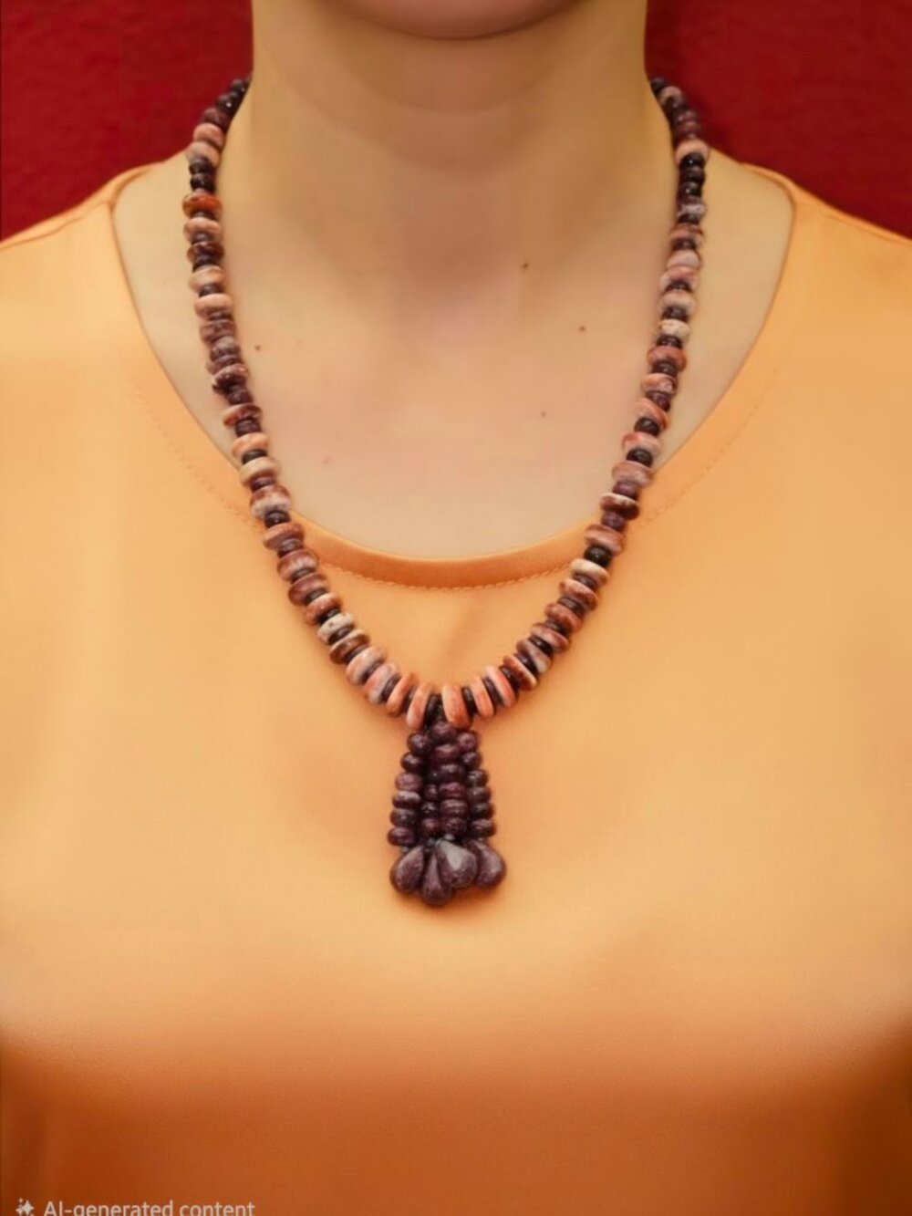Natural Spiny Oyster Shell with Traditional Jocla Necklace